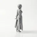 Tượng Geisha Chibi Anime Dễ Thương – Mô Hình 3D Printable (STL) - Thumbnail 2