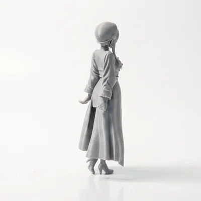 Tượng Geisha Chibi Anime Dễ Thương – Mô Hình 3D Printable (STL)