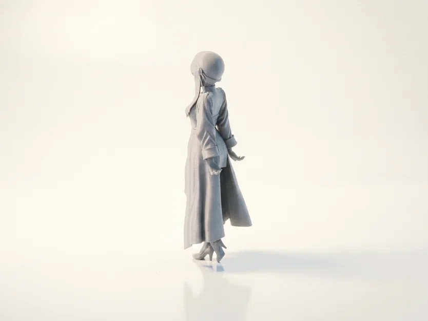 Tượng Geisha Chibi Anime Dễ Thương – Mô Hình 3D Printable (STL) - Image 3