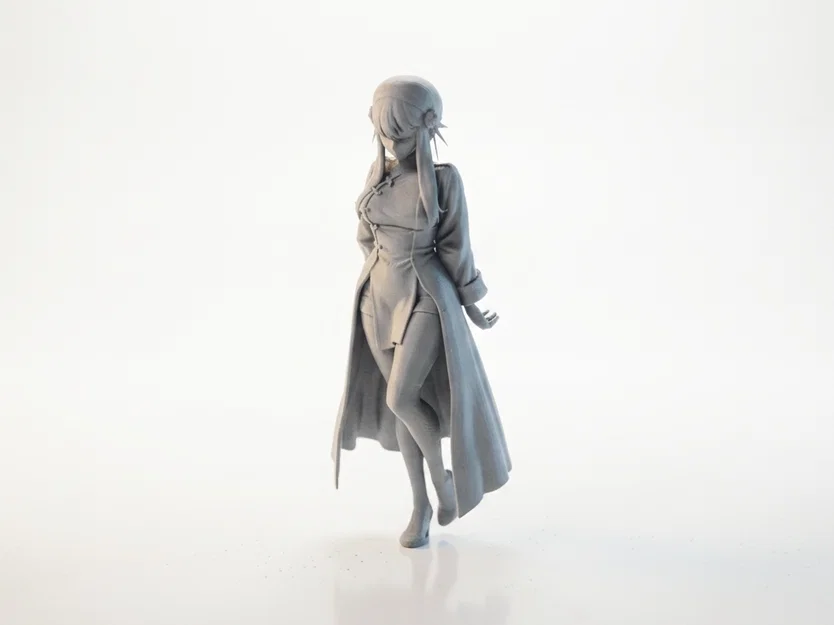 Tượng Geisha Chibi Anime Dễ Thương – Mô Hình 3D Printable (STL) - Image 4