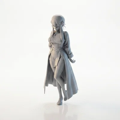 Tượng Geisha Chibi Anime Dễ Thương – Mô Hình 3D Printable (STL)
