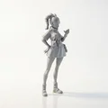 Mô Hình 3D In Được: Figurine Cô Bé Chibi Cute (STL) - Thumbnail 1