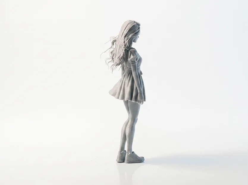 Tượng Cô Gái Anime Dễ Thương – Mẫu 3D Printable (STL) - Image 2