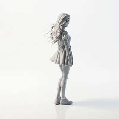 Tượng Cô Gái Anime Dễ Thương – Mẫu 3D Printable (STL)