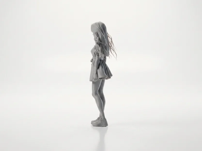 Tượng Cô Gái Anime Dễ Thương – Mẫu 3D Printable (STL) - Image 3