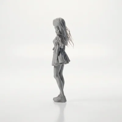 Tượng Cô Gái Anime Dễ Thương – Mẫu 3D Printable (STL)