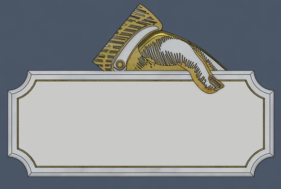Bảng tên kèm bàn tay cổ điển (Name Plate w Antique Hand) - Image 1