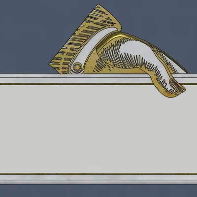 Bảng tên kèm bàn tay cổ điển (Name Plate w Antique Hand)