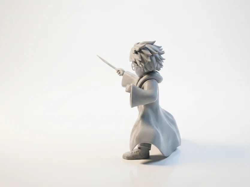 Tượng Chibi Harry Potter Dễ Thương – Mẫu 3D Printable (STL) - Image 2