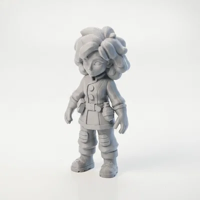Tượng Chibi Cô Nàng Du Lịch Dễ Thương – 3D Printable