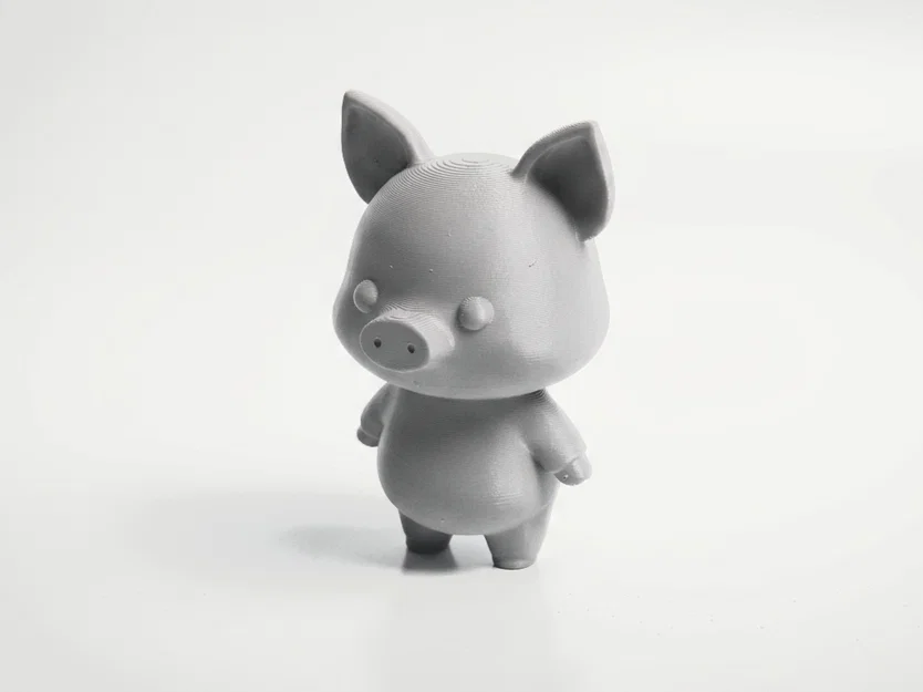 Tượng Heo Chibi Dễ Thương – Cute Piggy Figurine 3D Printable (STL) - Image 1