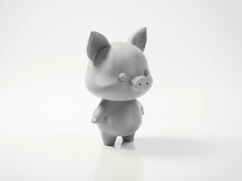 Tượng Heo Chibi Dễ Thương – Cute Piggy Figurine 3D Printable (STL) - Image 2