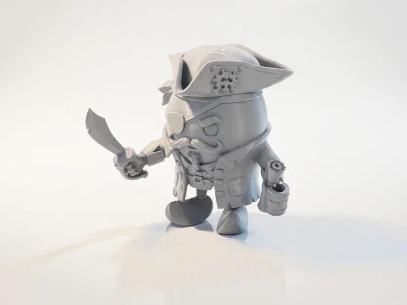 Tượng Cướp Biển Chibi Dễ Thương – Model 3D In Được - Image 3