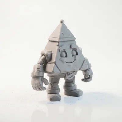 Robot Chibi Pyramid Bot Siêu Dễ Thương – Mô Hình 3D In Được
