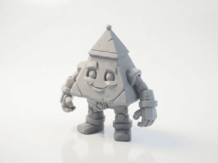 Robot Chibi Pyramid Bot Siêu Dễ Thương – Mô Hình 3D In Được - Image 3