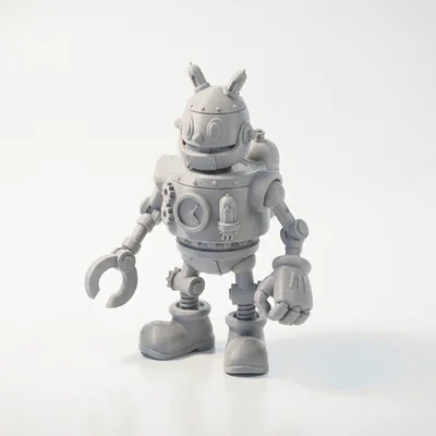 Tượng Robot Chibi Dễ Thương Trang Trí Bàn – 3D Printable