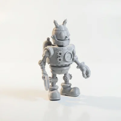 Tượng Robot Chibi Dễ Thương Trang Trí Bàn – 3D Printable