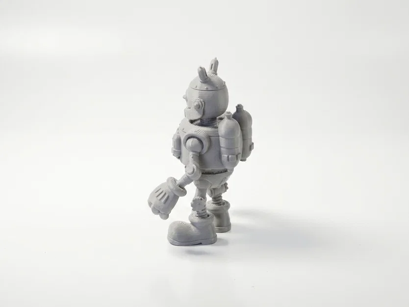 Tượng Robot Chibi Dễ Thương Trang Trí Bàn – 3D Printable - Image 4