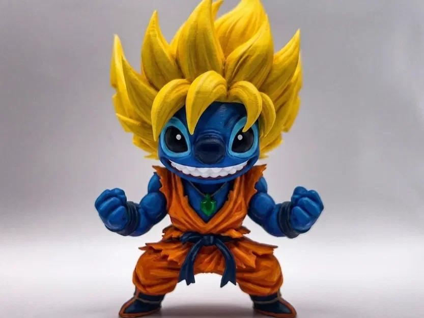 Stitch Super Saiyan (SSJ) – Tượng Mashup - Image 1