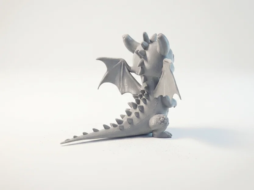 Tượng Rồng Cute Chibi Fantasy – Mẫu 3D Printable - Image 4
