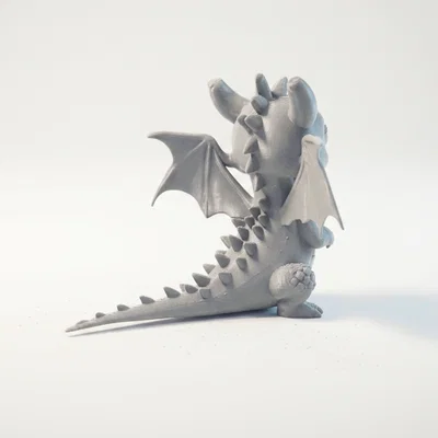 Tượng Rồng Cute Chibi Fantasy – Mẫu 3D Printable