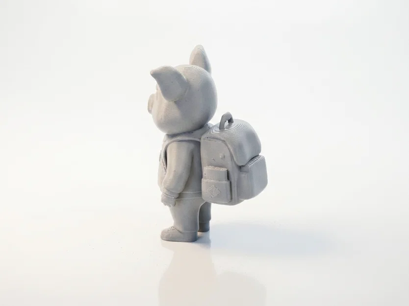 Tượng Heo Học Sinh Chibi Dễ Thương - Mẫu 3D Printable - Image 2