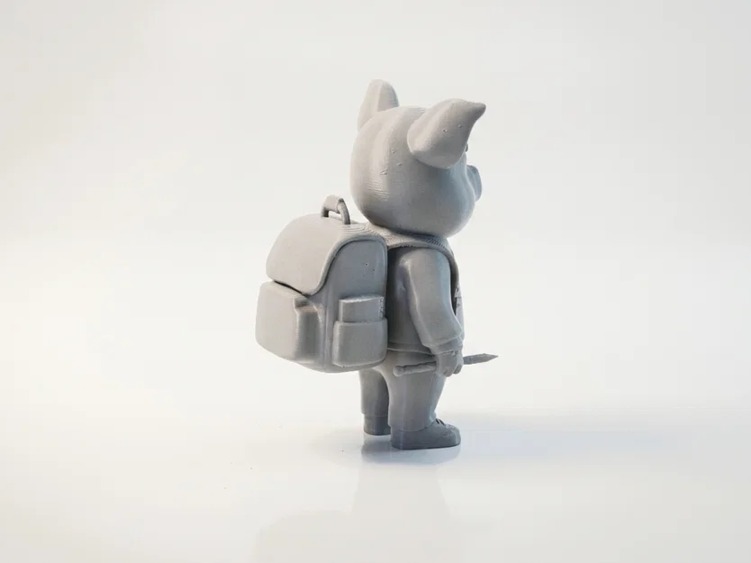 Tượng Heo Học Sinh Chibi Dễ Thương - Mẫu 3D Printable - Image 4
