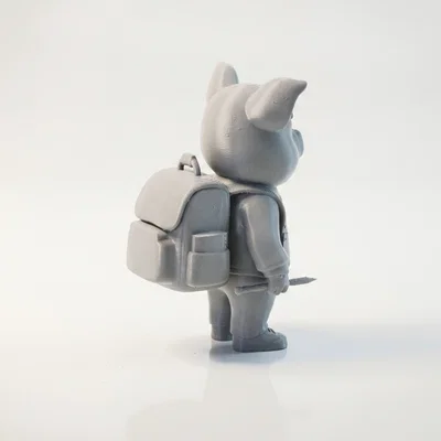 Tượng Heo Học Sinh Chibi Dễ Thương - Mẫu 3D Printable
