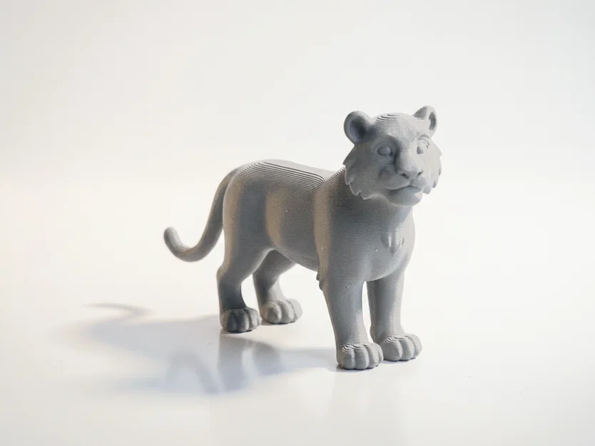 Tượng Hổ Chibi Dễ Thương – Mẫu Figurine Animal 3D Có Thể In - Image 3