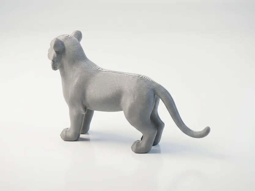 Tượng Hổ Chibi Dễ Thương – Mẫu Figurine Animal 3D Có Thể In - Image 4