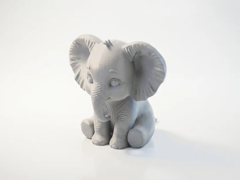 Tượng Voi Bông Chibi Dễ Thương 3D Printable (STL) - Image 1