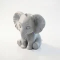 Tượng Voi Bông Chibi Dễ Thương 3D Printable (STL) - Thumbnail 1