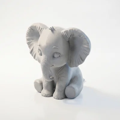 Tượng Voi Bông Chibi Dễ Thương 3D Printable (STL)
