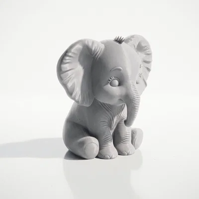 Tượng Voi Bông Chibi Dễ Thương 3D Printable (STL)