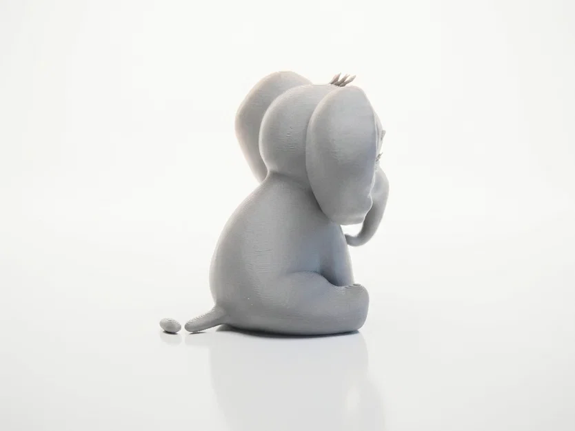 Tượng Voi Bông Chibi Dễ Thương 3D Printable (STL) - Image 4