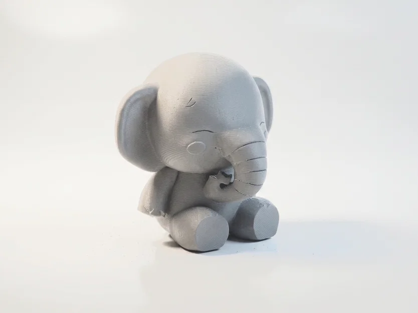 Tượng Voi Chibi Plush Dễ Thương – Mẫu 3D Printable - Image 1