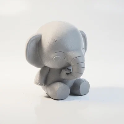Tượng Voi Chibi Plush Dễ Thương – Mẫu 3D Printable