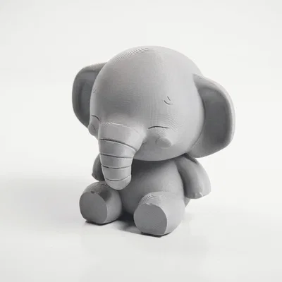 Tượng Voi Chibi Plush Dễ Thương – Mẫu 3D Printable