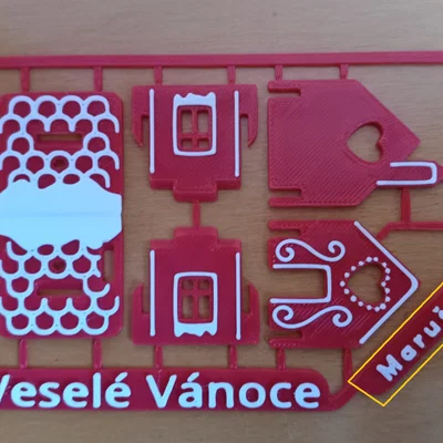 Bộ Kit Card Nhà Bánh Gừng Czech – tùy chỉnh tên