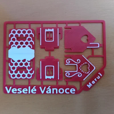 Bộ Kit Card Nhà Bánh Gừng Czech – tùy chỉnh tên
