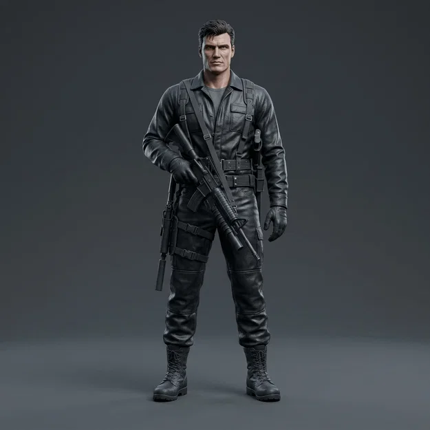 Mô hình 3D The Punisher Frank Castle 1989 (Dolph Lundgren) chất lượng cao - Image 1