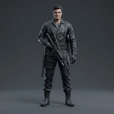 Mô hình 3D The Punisher Frank Castle 1989 (Dolph Lundgren) chất lượng cao