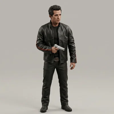 Mô hình 3D nhân vật Cholo DeMora từ phim Land of the Dead