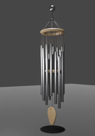 Mô hình 3D Chuông gió trang trí (Steel Chime) độc đáo - Image 3