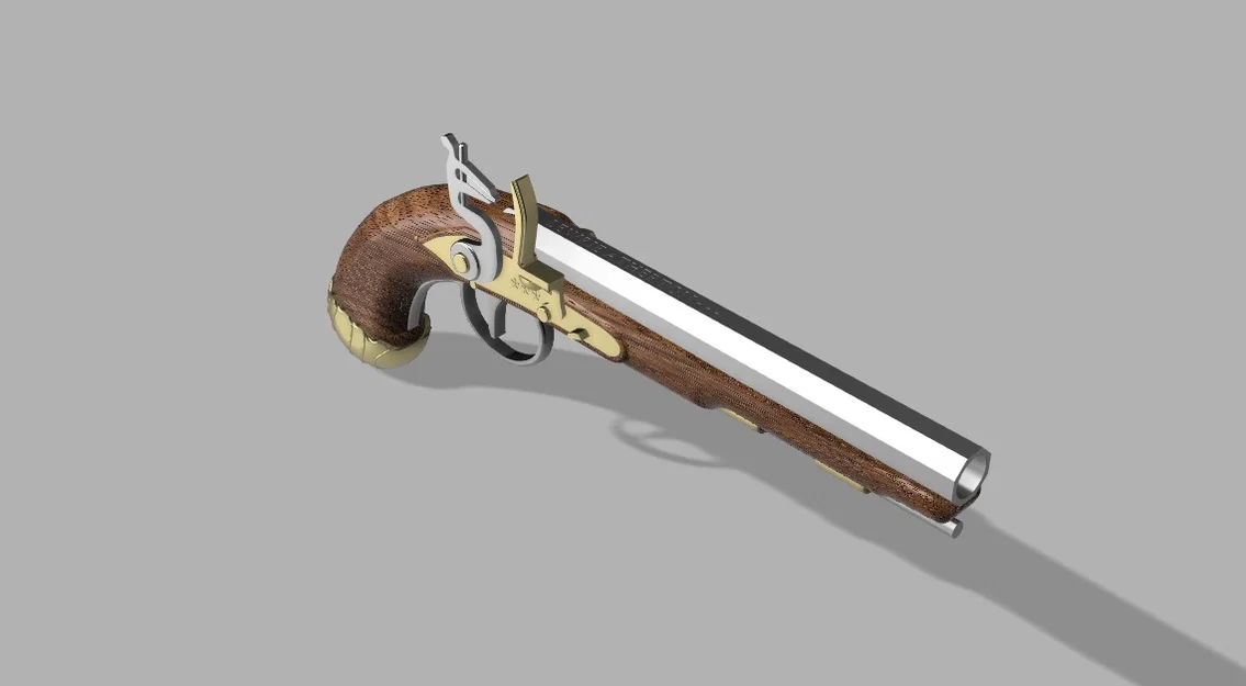 Súng Flintlock - Búa Dây Thun (Flintlock Pistol - Elastic Band Hammer) - Image 3