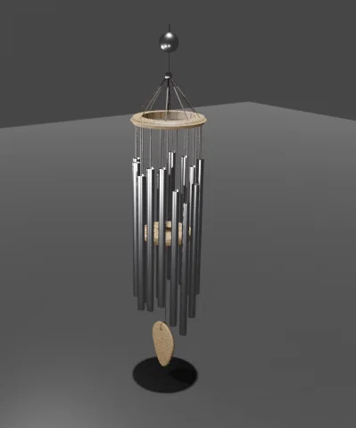 Mô hình 3D Chuông gió trang trí (Steel Chime) độc đáo - Image 4