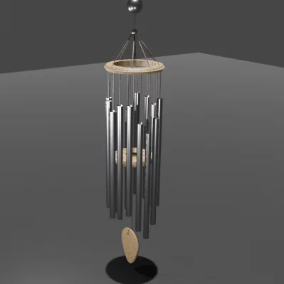 Mô hình 3D Chuông gió trang trí (Steel Chime) độc đáo