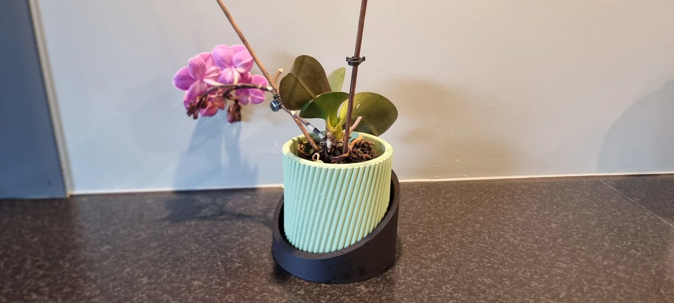 Chậu trồng cây gân sọc (Ribbed planter pot) - Image 4