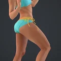 Mô hình 3D cô gái xinh đẹp bên bờ biển chơi bóng cực chất - Thumbnail 2