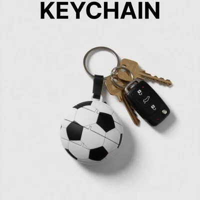 Móc khóa bóng đá linh hoạt (Flexi Ball Keychain) in 3D độc đáo